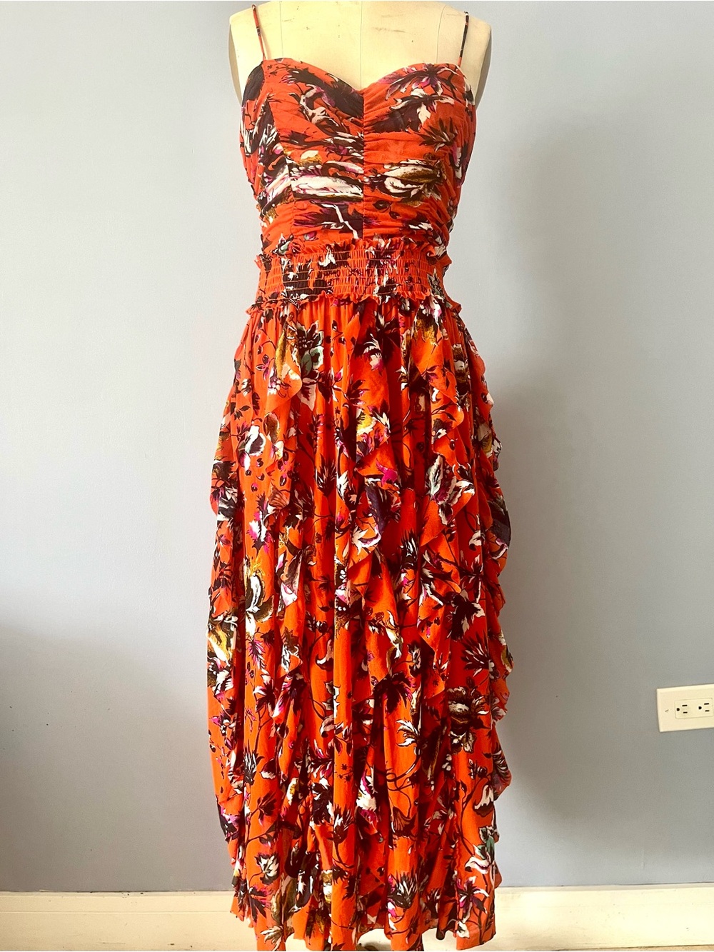 Diane Von Furstenberg - Floral Strapless Maxi Dress - size 4 (sample)